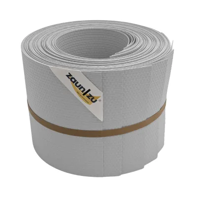 zaun zu® Sichtschutzstreifen Delux-R Einzelstreifen Wabenstruktur Lichtgrau 10x 2,55m