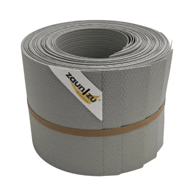 zaun zu® Sichtschutzstreifen Delux-R Einzelstreifen Wabenstruktur Steingrau 10x 2,55m
