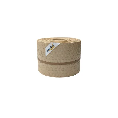 zaun zu® Sichtschutzstreifen Rattan für Doppelstabmatten Beige 10x 2,55m