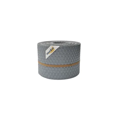 zaun zu® Sichtschutzstreifen Rattan für Doppelstabmatten Hellgrau 10x 2,55m