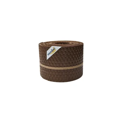 zaun zu® Sichtschutzstreifen Rattan für Doppelstabmatten Honigbraun 10x 2,55m