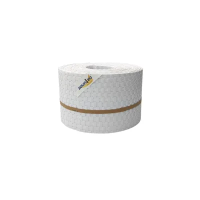zaun zu® Sichtschutzstreifen Rattan für Doppelstabmatten Weiß 10x 2,55m