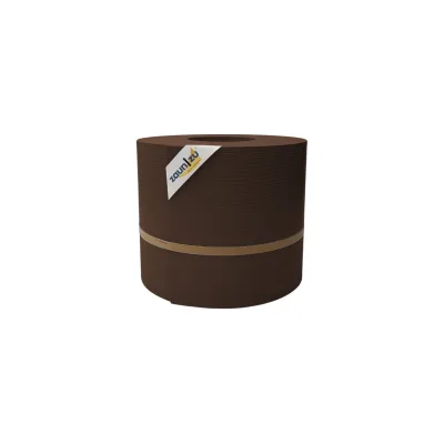 zaun zu® Sichtschutzstreifen Rille Maxi Rolle für Doppelstabmatten 24cm hoch Braun 50m