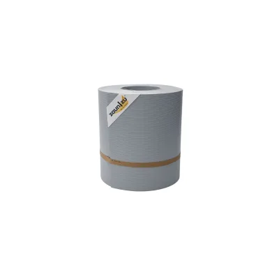 zaun zu® Sichtschutzstreifen Rille Maxi Rolle für Doppelstabmatten 24cm hoch Fenstergrau 26m