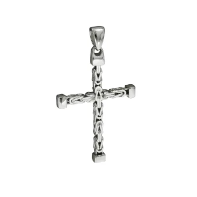 Zeeme Basic Anhänger Silber 925 Kreuz-Motiv Königskette poliert 52mm