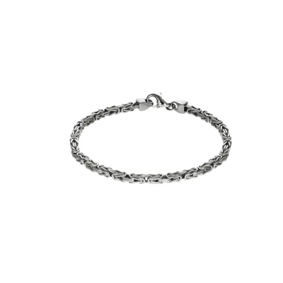 Zeeme Basic Armband Silber 925 poliert Königskette 3mm breit