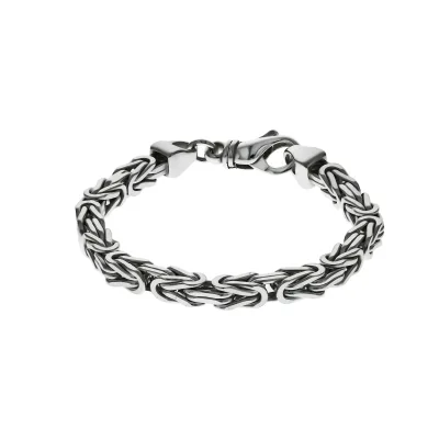 Zeeme Basic Armband Silber 925 poliert Königskette 6mm breit