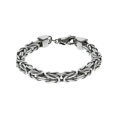 Zeeme Basic Armband Silber 925 poliert Königskette 8mm breit