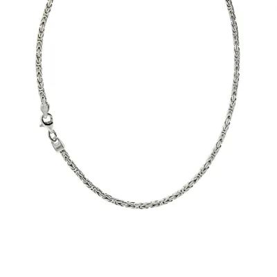 Zeeme Basic Halskette Silber 925 poliert Königskette 2,2mm breit