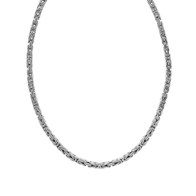 Zeeme Basic Halskette Silber 925 poliert Königskette 4mm breit