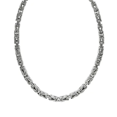 Zeeme Basic Halskette Silber 925 poliert Königskette 5mm breit