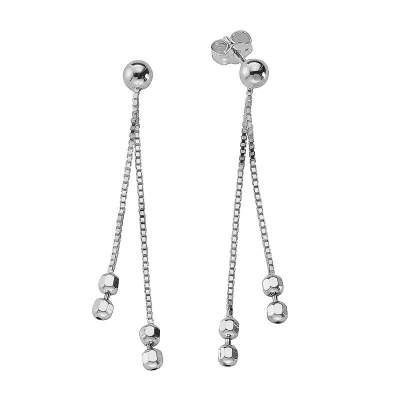 Zeeme Basic Ohrringe Silber 925 rhodiniert 43mm lang