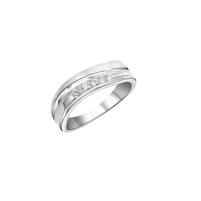 Zeeme Basic Ring 925/- Sterling Silber rhodiniert Zirkonia