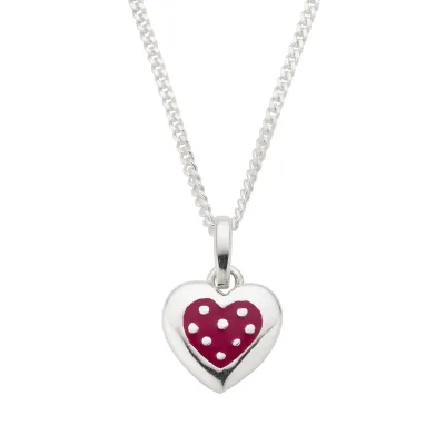 Zeeme for Kids Halskette 925 Sterling Silber Herz-Motiv