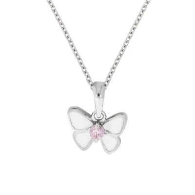 Zeeme for Kids Halskette 925 Sterling Silber Schmetterling-Motiv