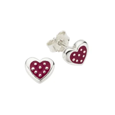 Zeeme for Kids Ohrringe 925 Sterling Silber Herz Motiv