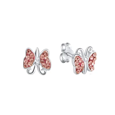 Zeeme for Kids Ohrringe 925 Sterling Silber Schmetterling