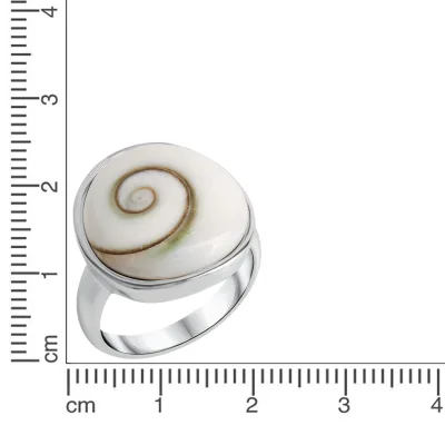Zeeme Pearls Ring 925/- Sterling Silber Muschel weiß