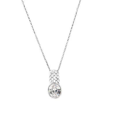 Zeeme Silber Anhänger mit Kette 925/- Sterling Silber rhodiniert Zirkonia