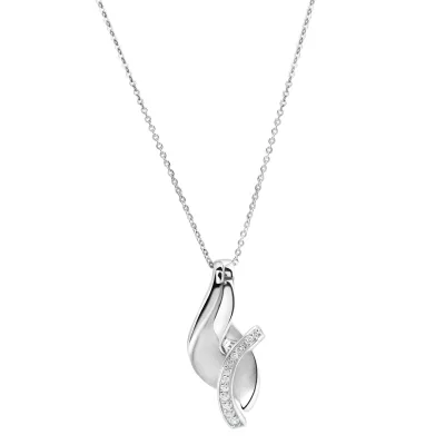 Zeeme Silber Anhänger mit Kette 925/- Sterling Silber rhodiniert Zirkonia