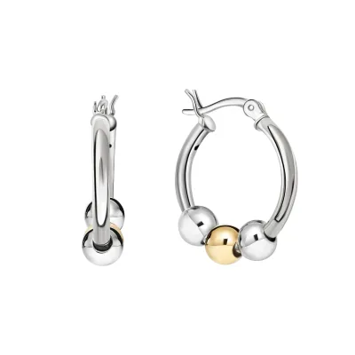 Zeeme Silber Creolen 925/- Sterling Silber rhodiniert/rosé