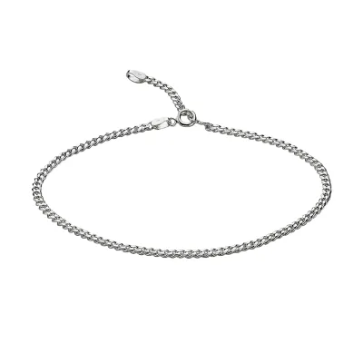 Zeeme Silber Fußkette 925 Silber 23-26cm lang