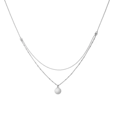 Zeeme Silber Halskette Silber 925 zweireihig 38+5cm lang