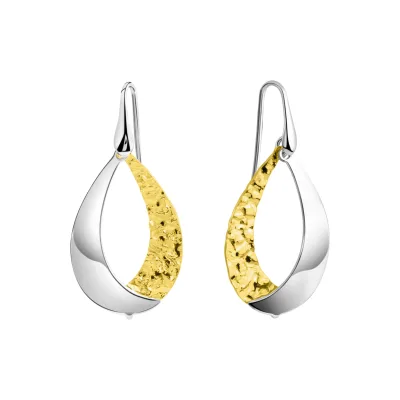Zeeme Silber Ohrhänger 925/- Sterling Silber bicolor