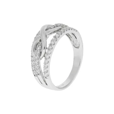 Zeeme Silber Ring Silber 925 rhodiniert mit Unendlichkeitssymbol