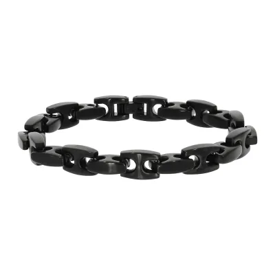 Zeeme Stainless Steel Armband Edelstahl matt glanz schwarz 23,5cm lang