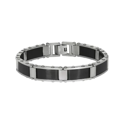 Zeeme Stainless Steel Armband Edelstahl poliert matt zweifarbig