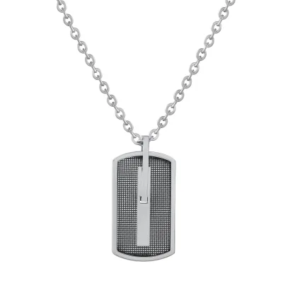 Zeeme Stainless Steel Halskette Edelstahl schwarz 50cm Länge