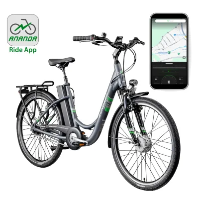 Zündapp Green 3.7 E Bike Damen 26 Zoll Pedelec 7 Gang Elektrofahrrad ab 140 cm Damenfahrrad retro Hollandrad mit Nabenschaltung