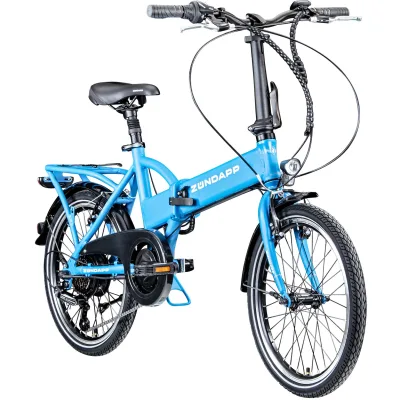 Zündapp Z101 20 Zoll Elektro Klapprad für Erwachsene 150 - 180 cm 6 Gang E Klappfahrrad E Bike Faltrad Pedelec StVZO