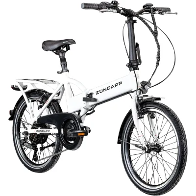 Zündapp Z101 20 Zoll Elektro Klapprad für Erwachsene 150 - 180 cm 6 Gang E Klappfahrrad E Bike Faltrad Pedelec StVZO