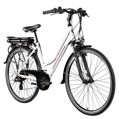 Zündapp Z802 E Bike Trekkingrad Damen ab 160 cm mit Nabenmotor Pedelec Trekking Fahrrad mit 21 Gang und Beleuchtung StVZO